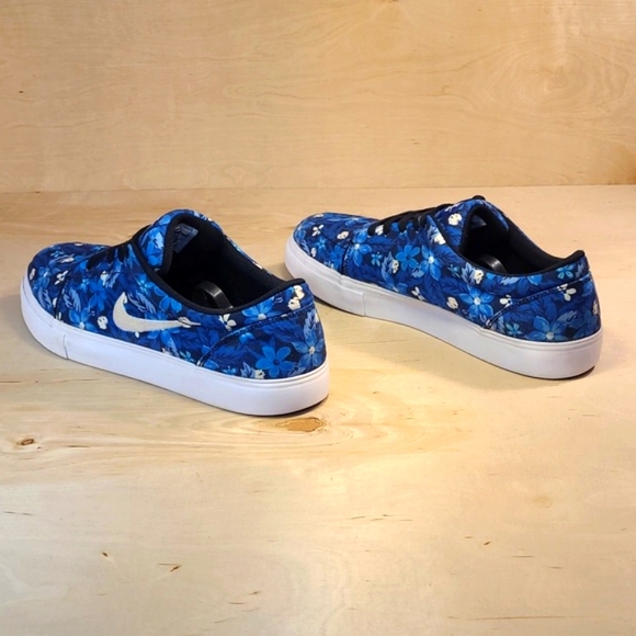 Nike SB Satire Premium Blue Canvas Floral Shoes - Picture 6 of 10